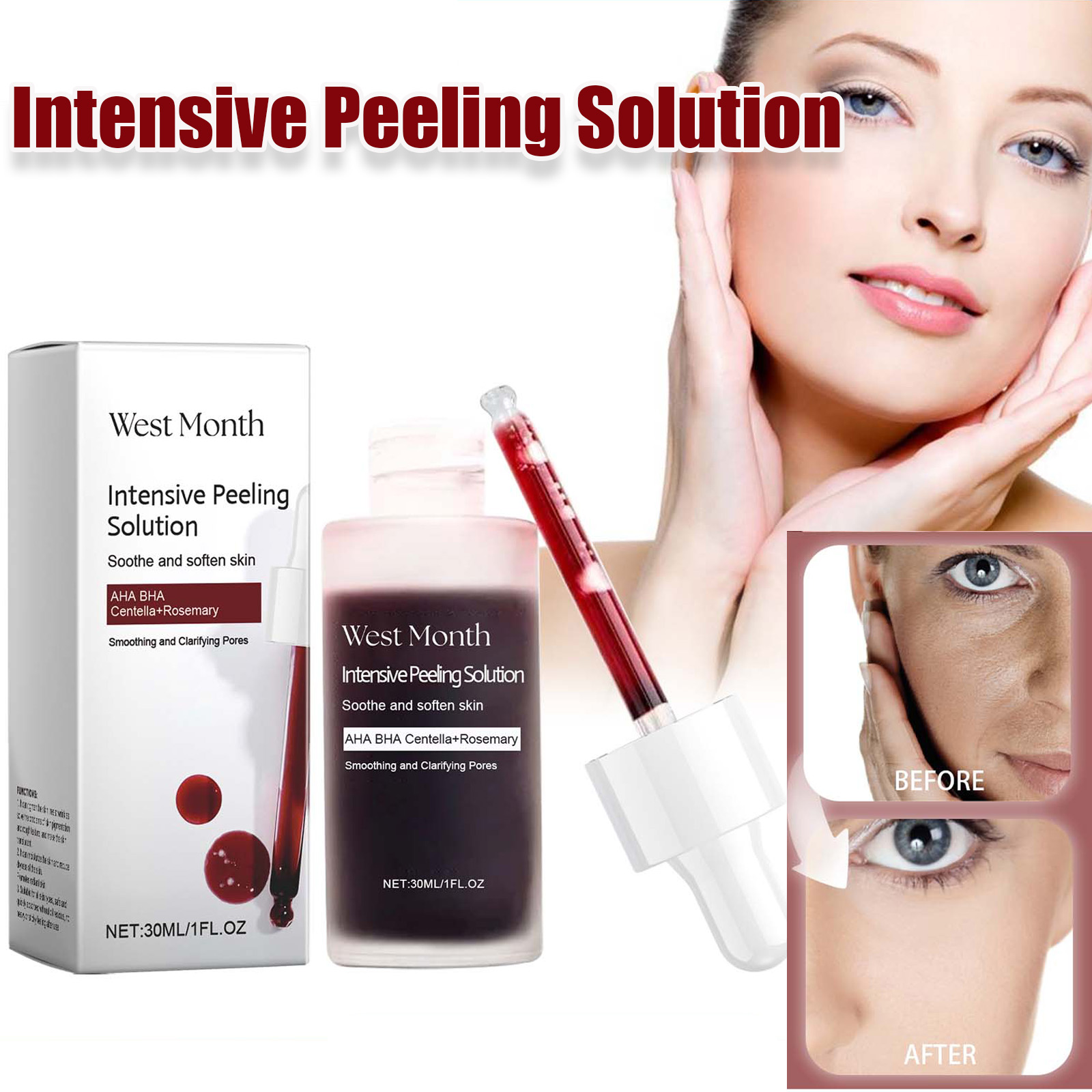 Salicylic Acid Cleanser - Peeling Face Serum Anti Acne Brightening